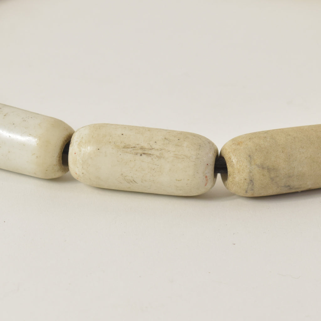 11 White Faux Chevron Trade Beads