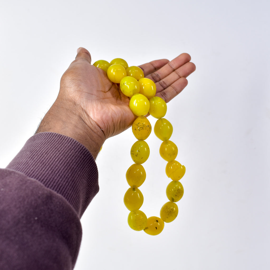 Yellow Pigeon Egg Trade Beads