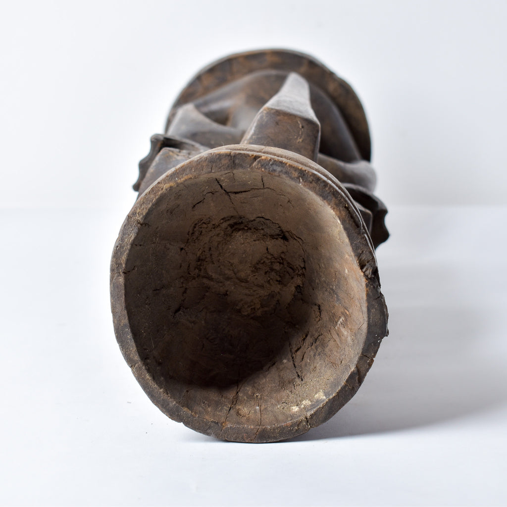 Chokwe Figure with Bowl with Lid Congo