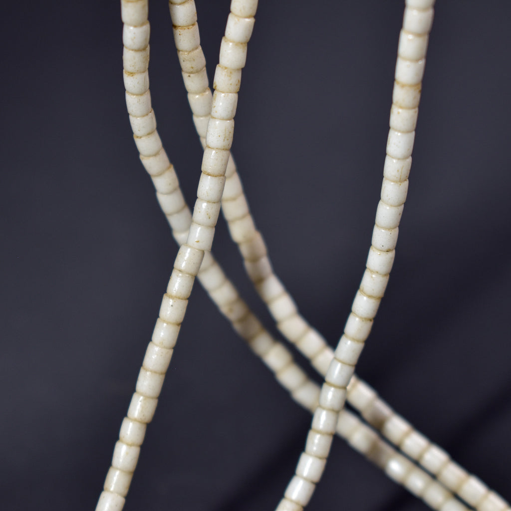 2 Strands Tile White Trade Beads
