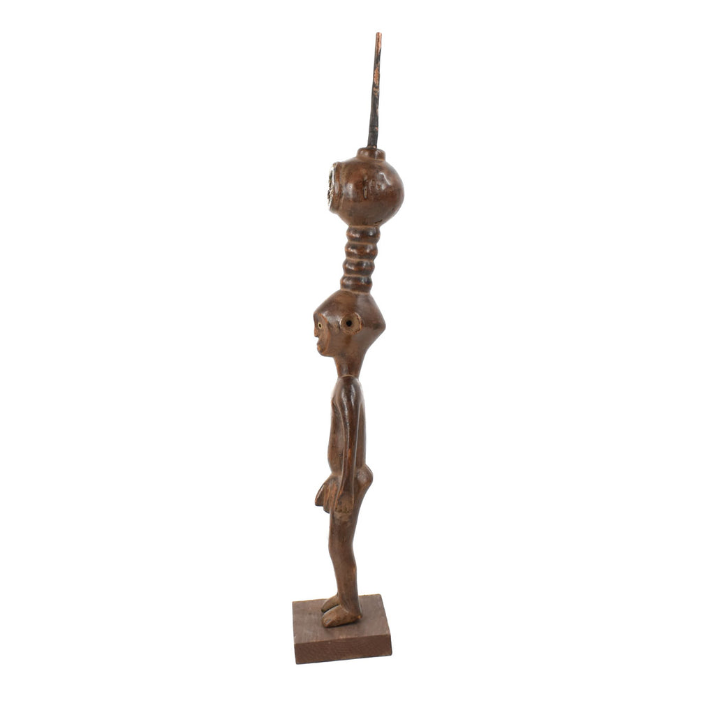 Dinka Male Figural Pipe On Custom Base Congo