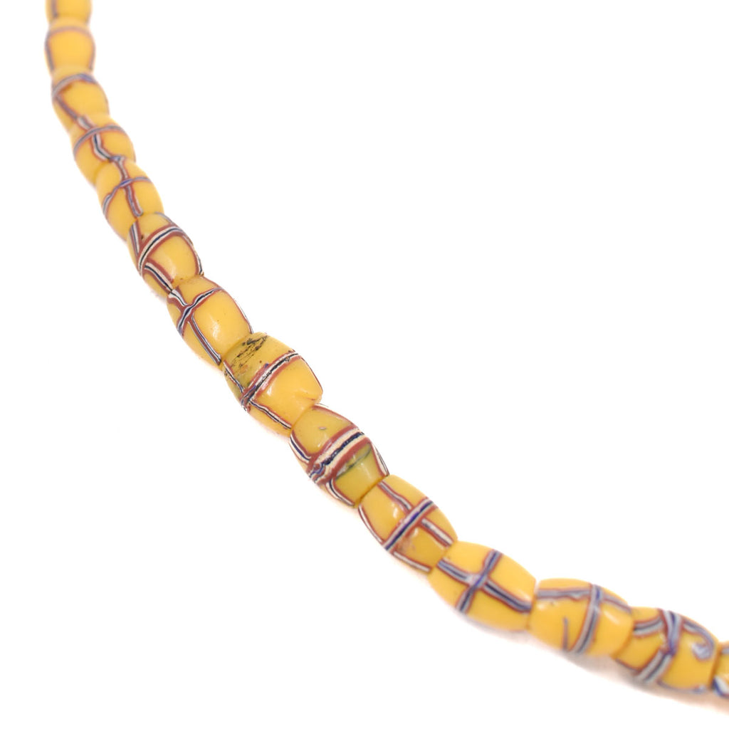 Yellow French Cross Venetian Trade Beads