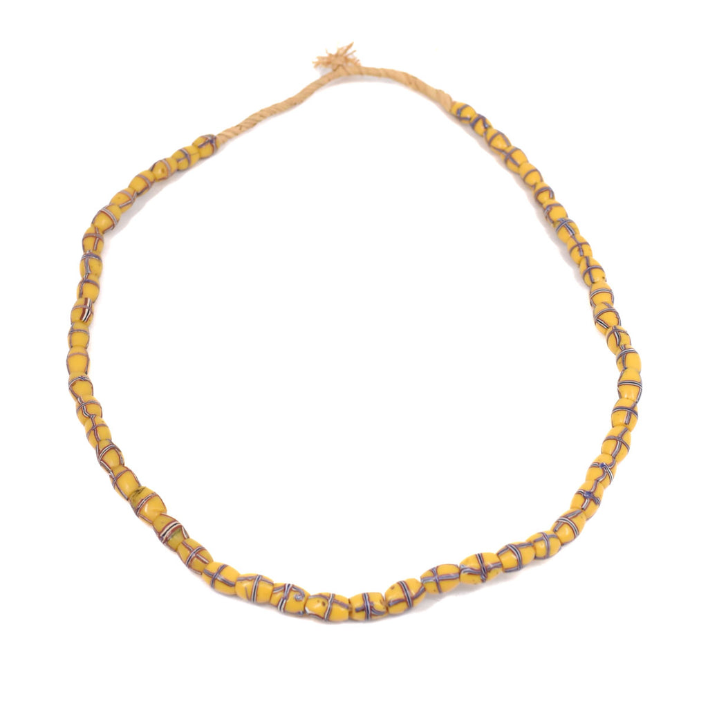 Yellow French Cross Venetian Trade Beads