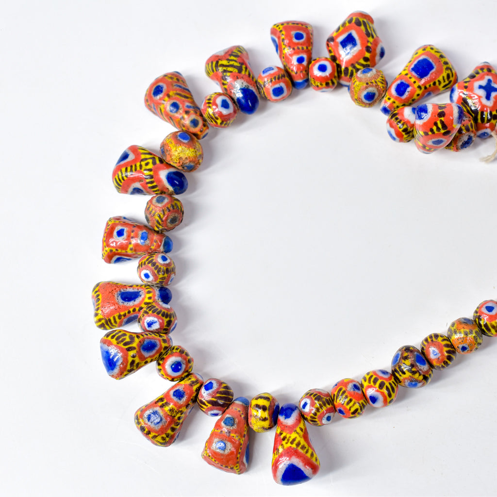 Kiffa Beads Contemporary Using Ancient Techniques Mauritania 34 Inch