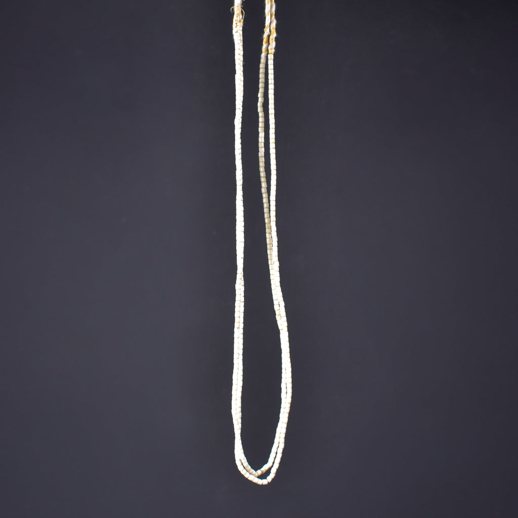 2 Strands Tile White Trade Beads
