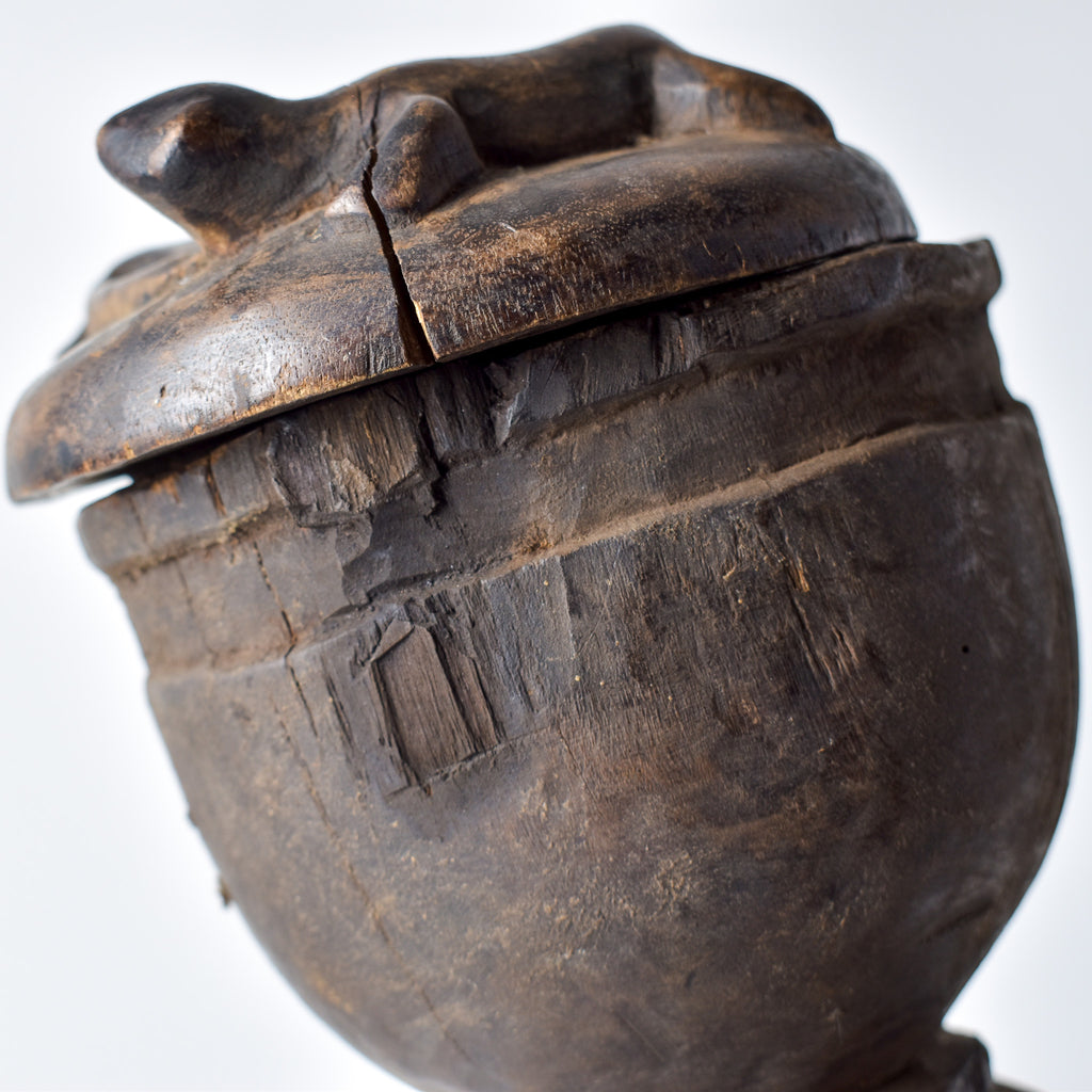 Chokwe Figure with Bowl with Lid Congo