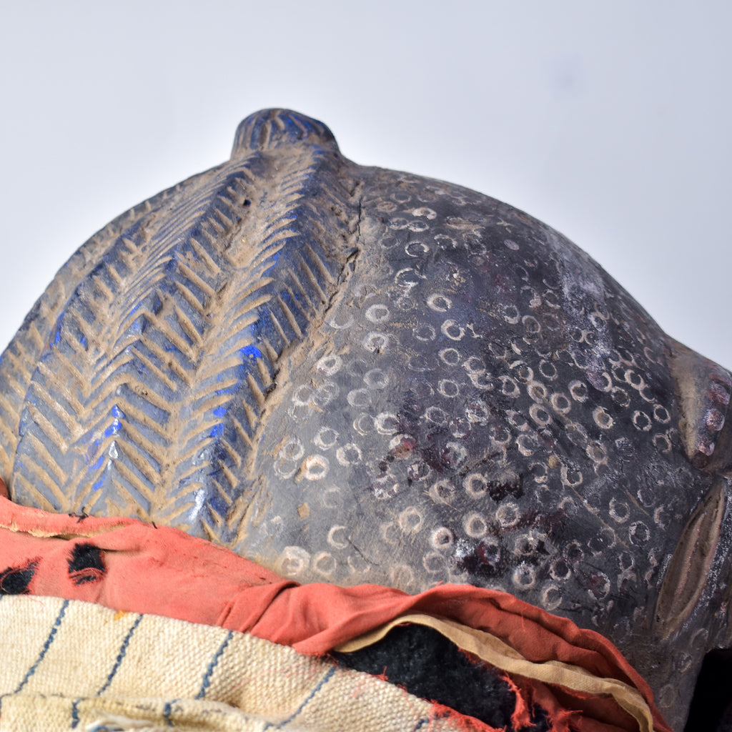 Yoruba Egungan Mask with Fabric Nigeria
