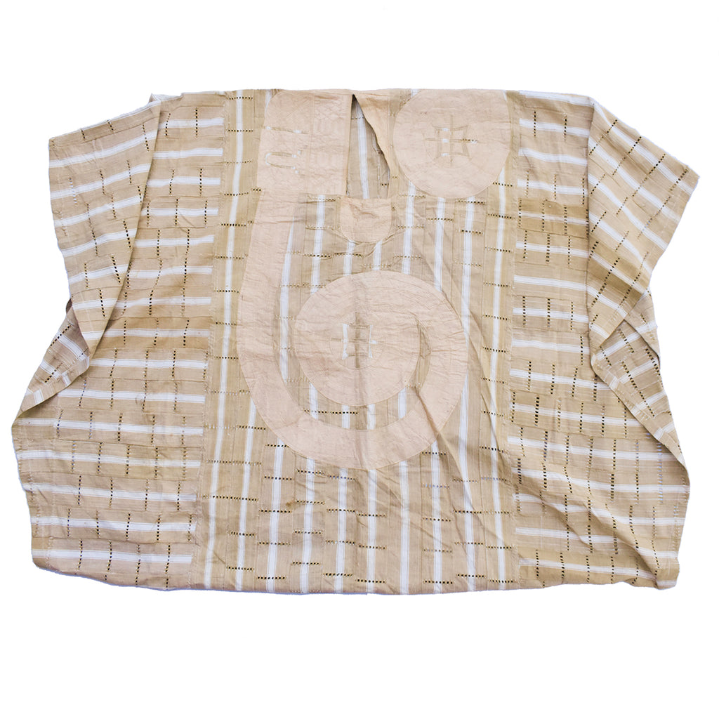 Hausa Boubou Men's Top and Bottom Beige Nigeria