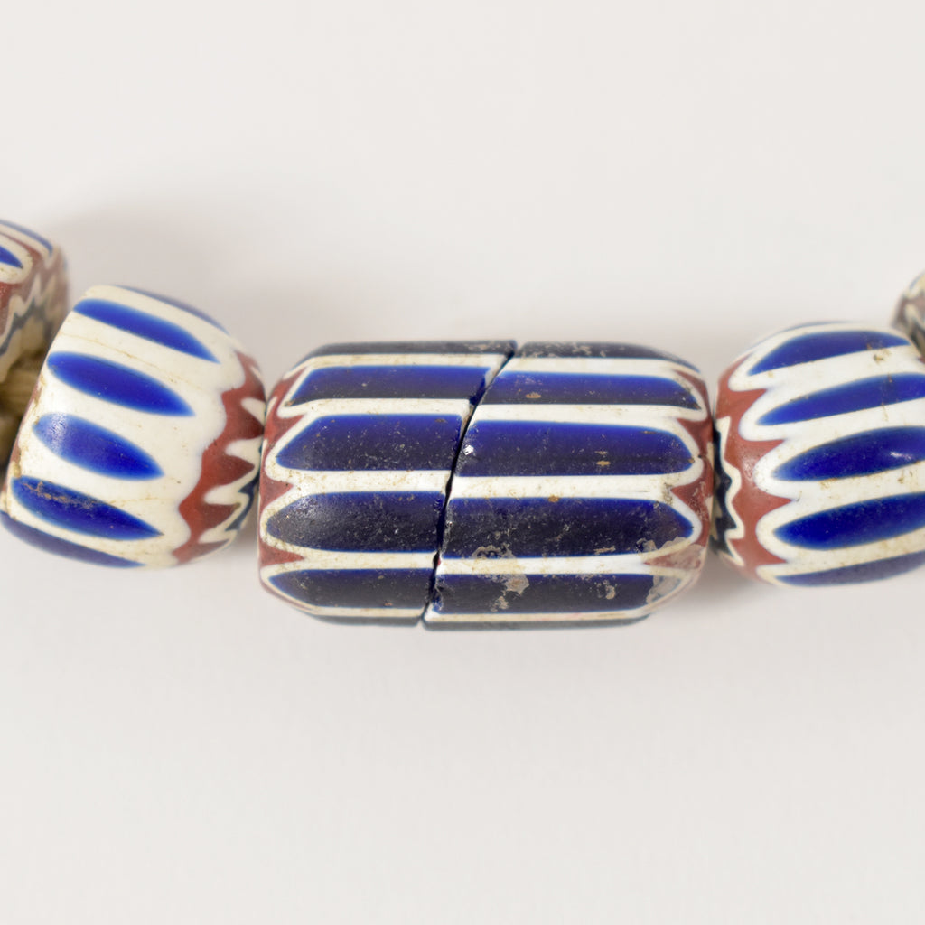 Venetian Chevrons Four To Six Layer Elbow Millefiori Beads