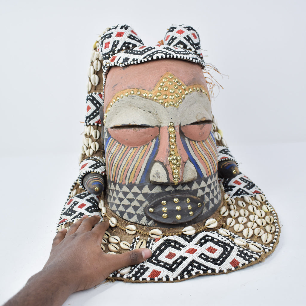 Kuba Mask Bwoom Helmet Royal Congo