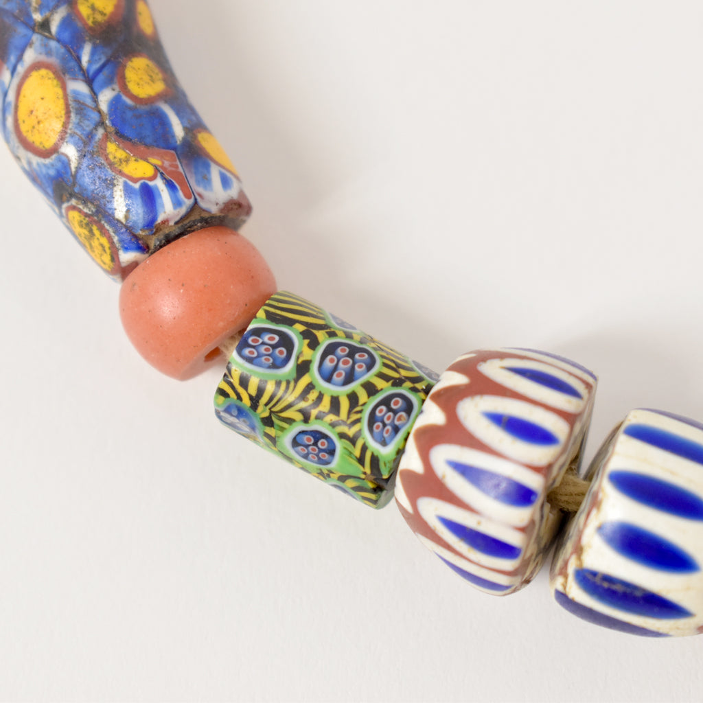 Venetian Chevrons Four To Six Layer Elbow Millefiori Beads