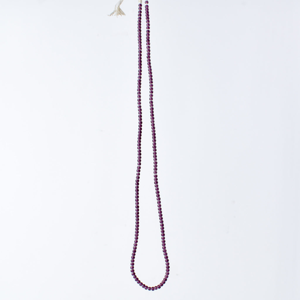 New White Heart 3mm Venetian Purple Trade Beads