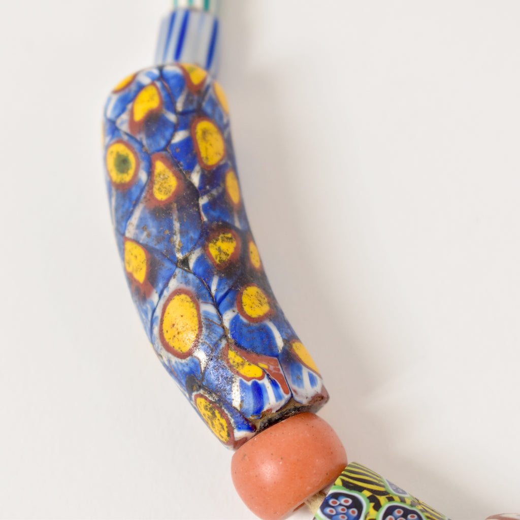 Venetian Chevrons Four To Six Layer Elbow Millefiori Beads