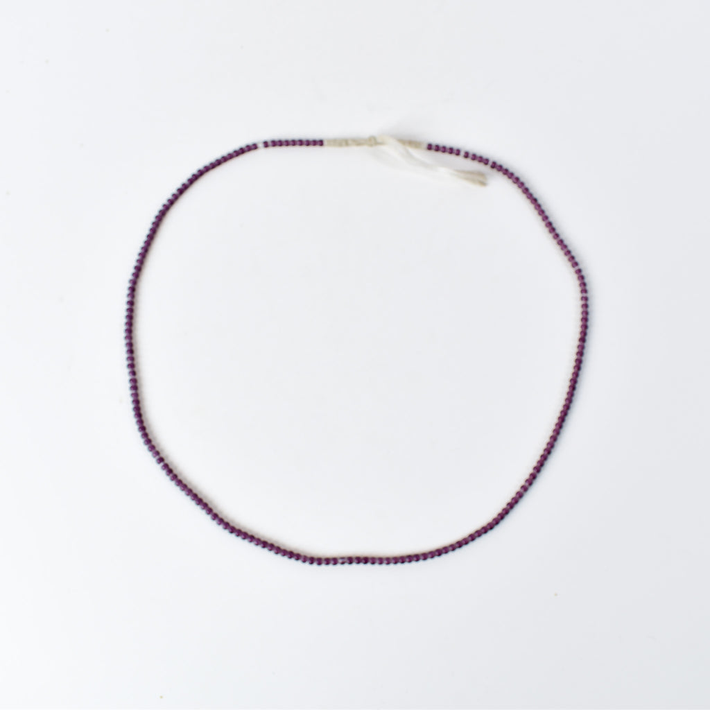 New White Heart 3mm Venetian Purple Trade Beads