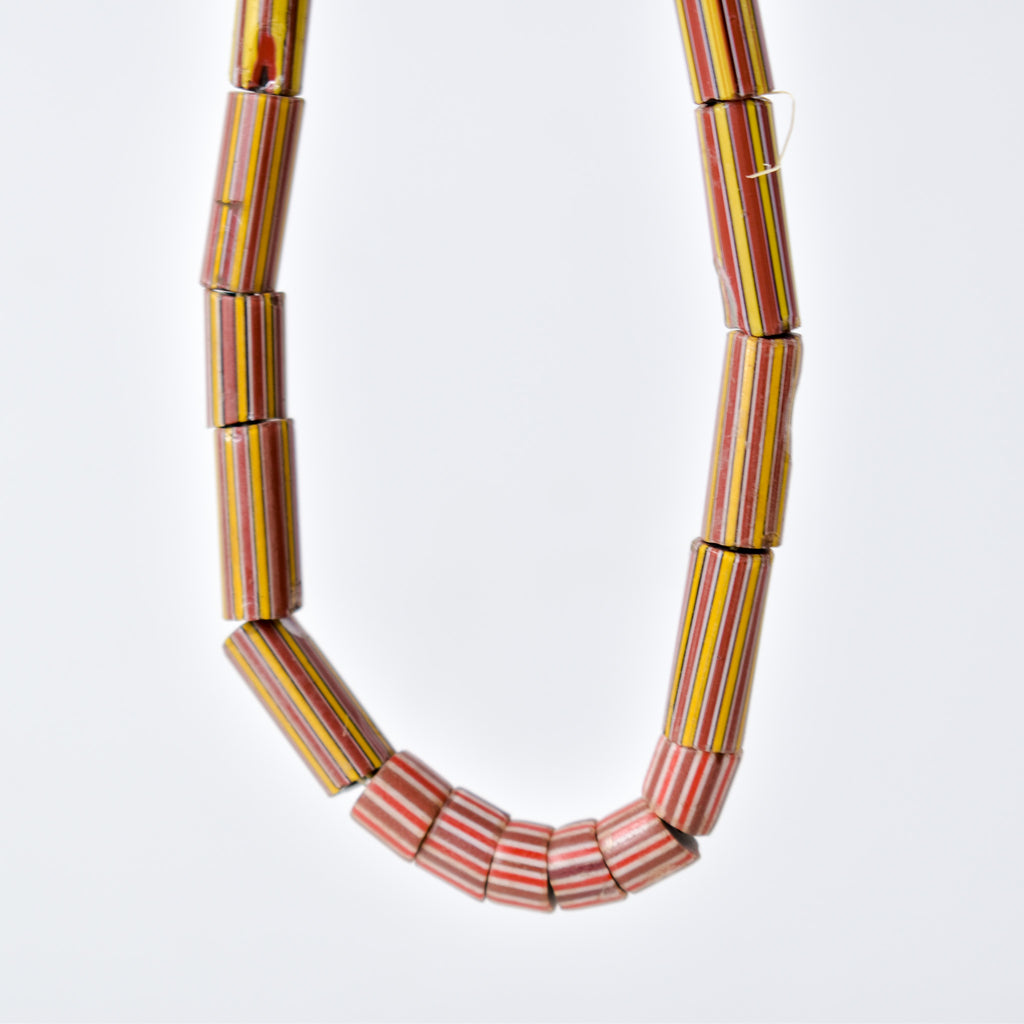 Striped Greenhearts Venetian Trade Beads
