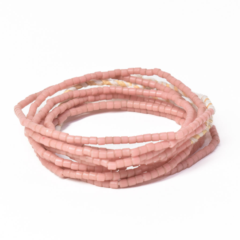 Pink Tile Trade Beads Set Of Three