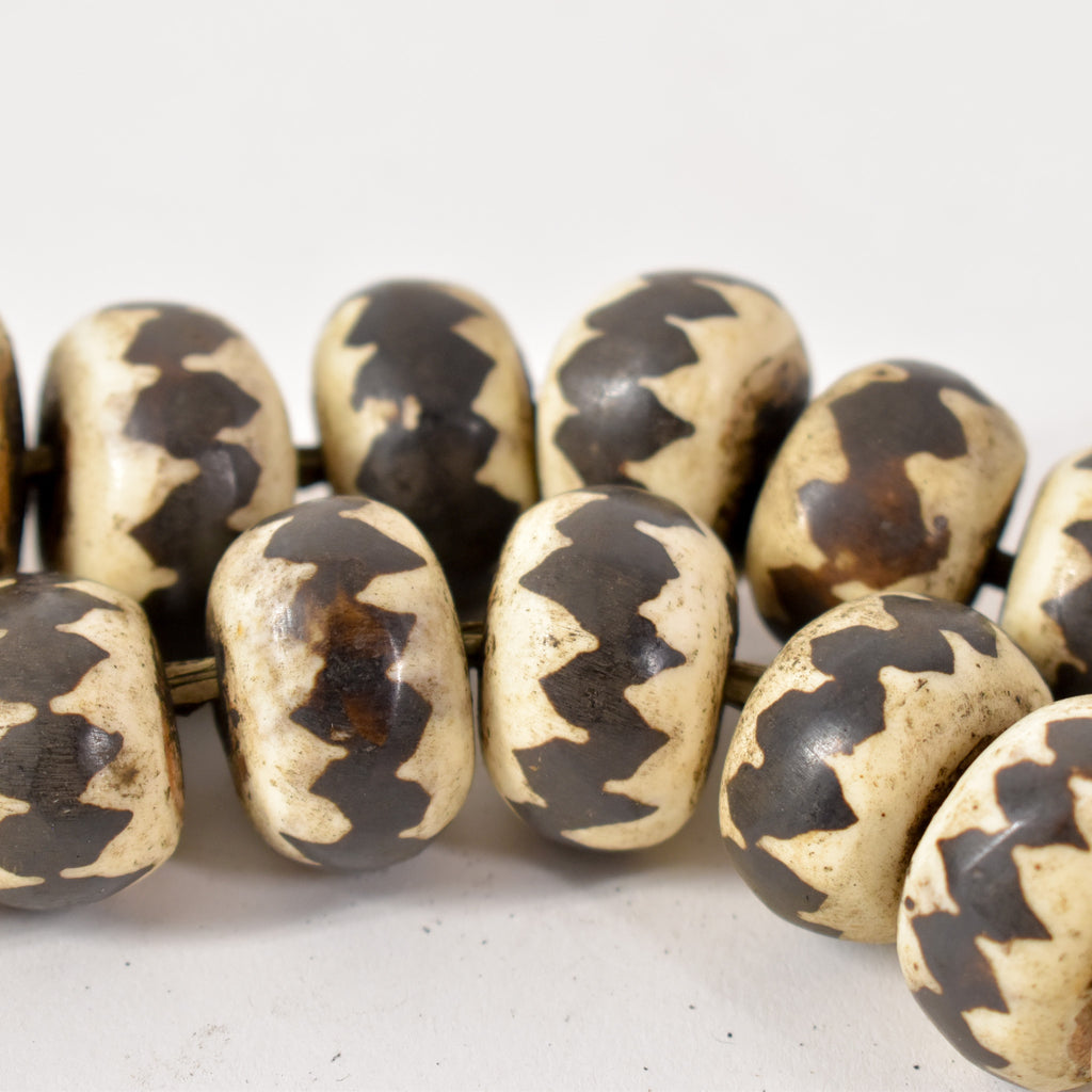 Batik Mudcloth Bone Beads