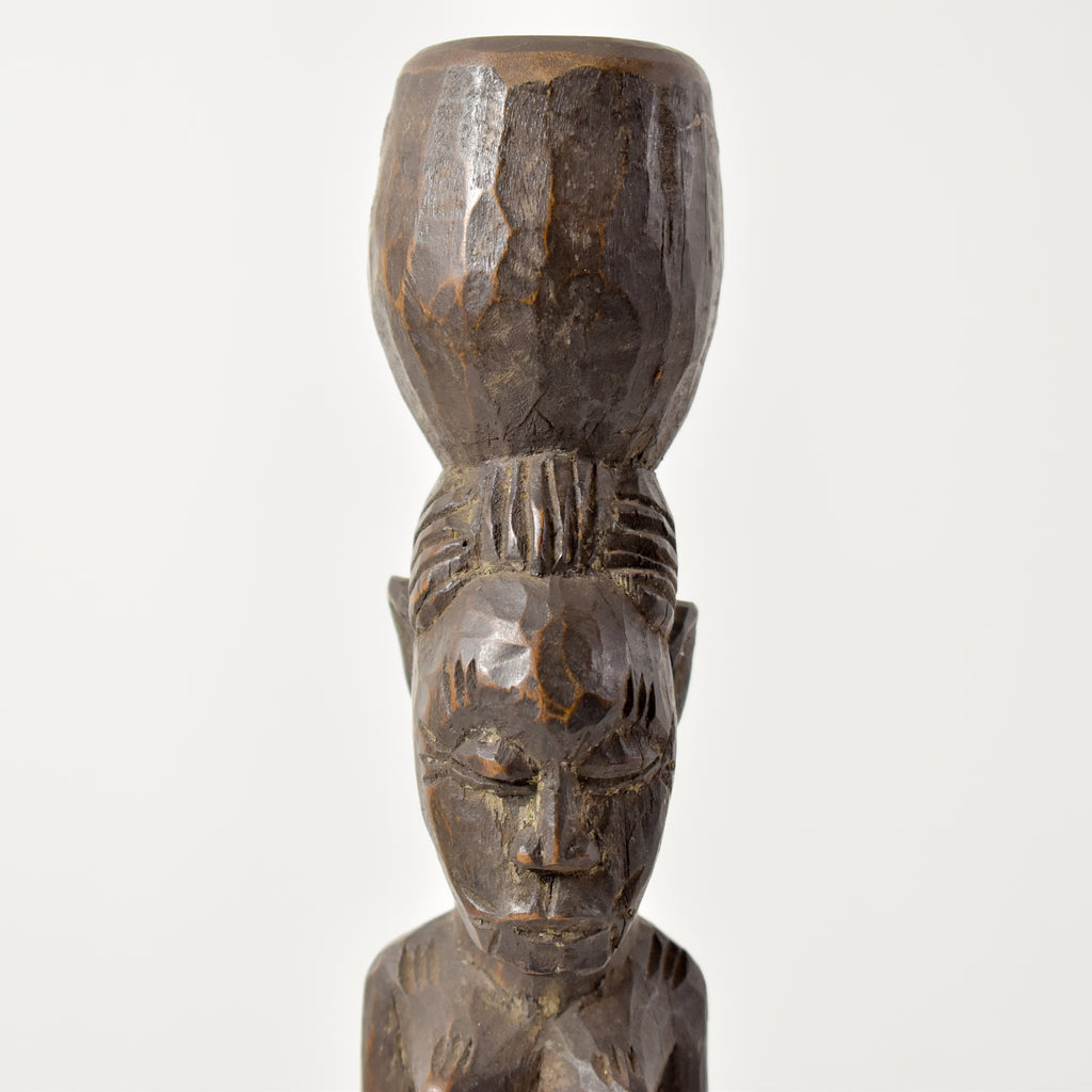 Senufo Figural Rhythm Pounder on Custom Base Cote d'Ivoire