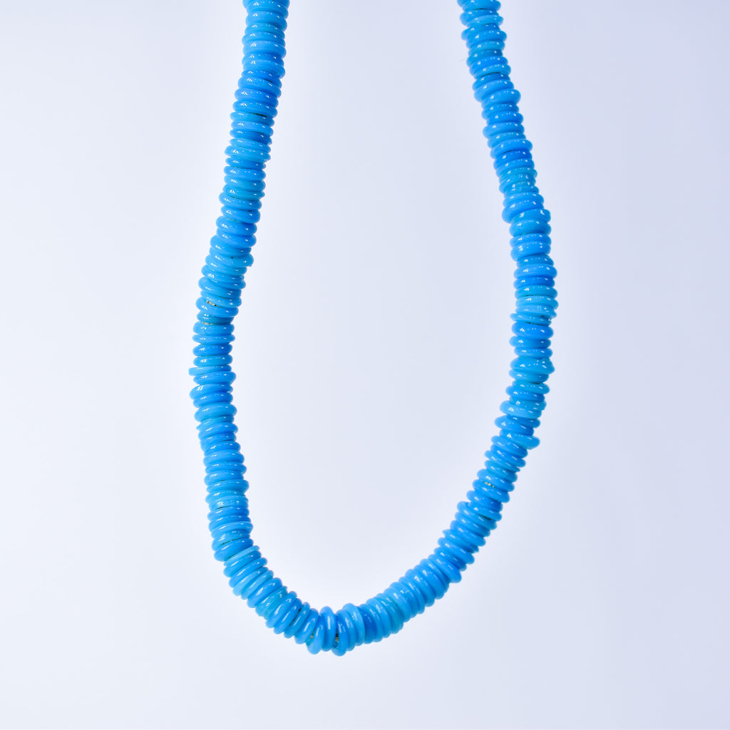 Italian Glass Rings Turquoise Translucent Trade Beads