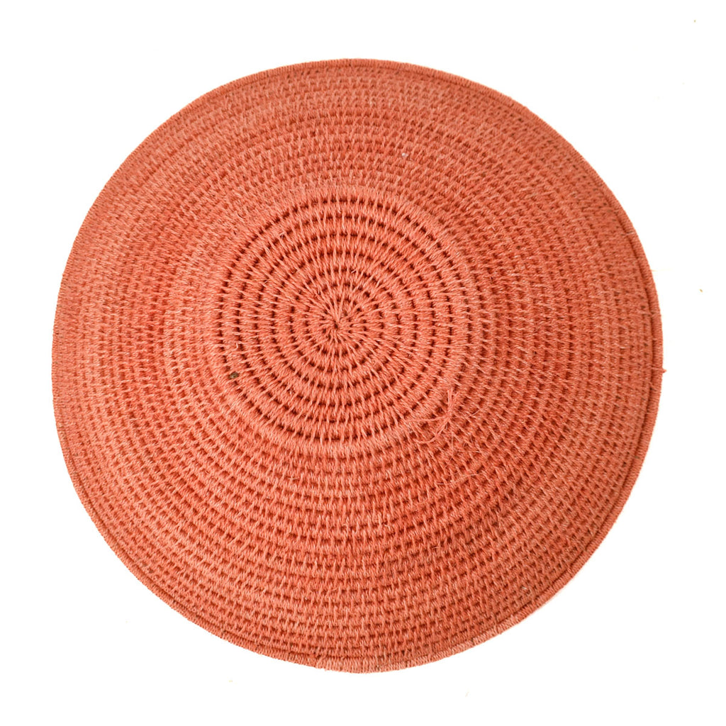 Coral Agave Sisal Handwoven Basket Eswatini