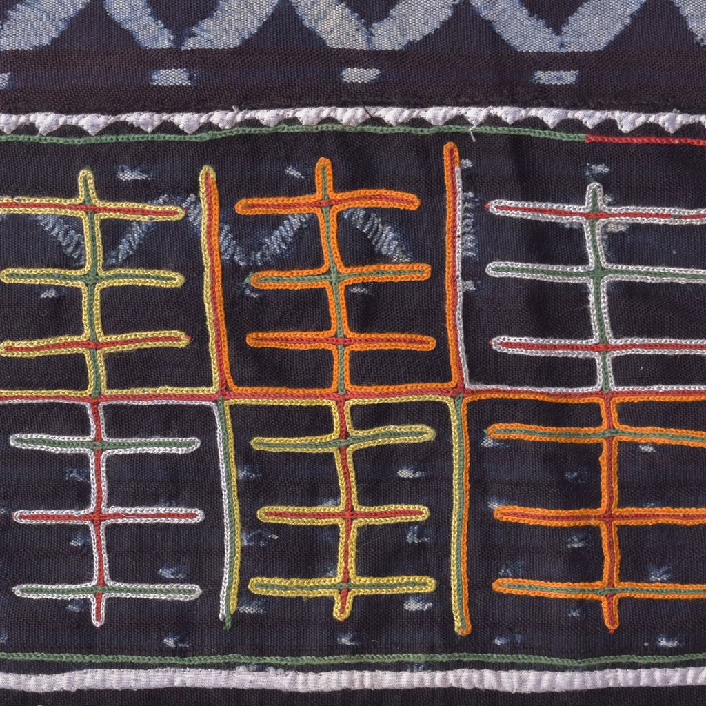 Wodaabe Bororo Indigo Embroidered Textile 40x60 inches