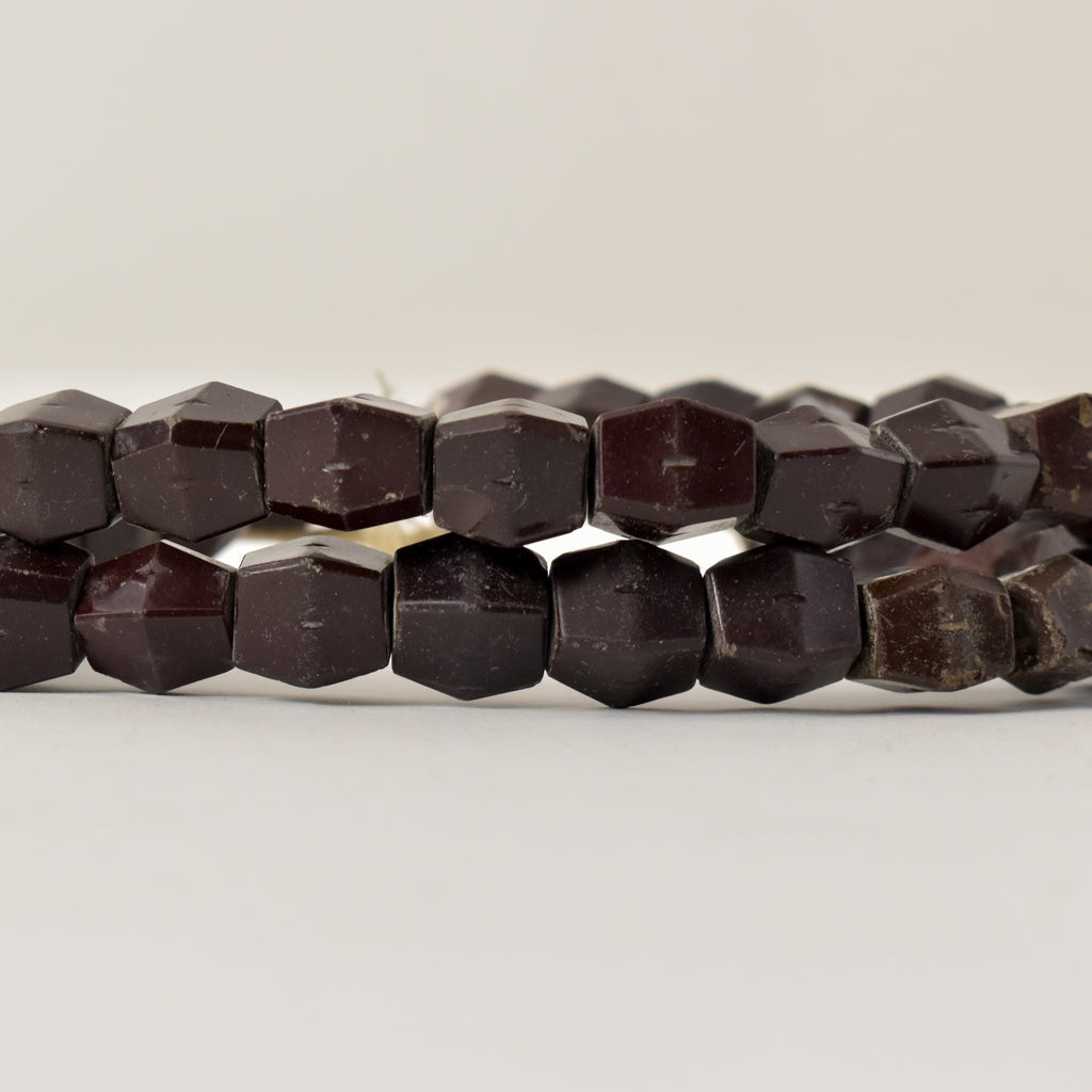 Dark Burgundy Trade Beads Czech 30 Inch