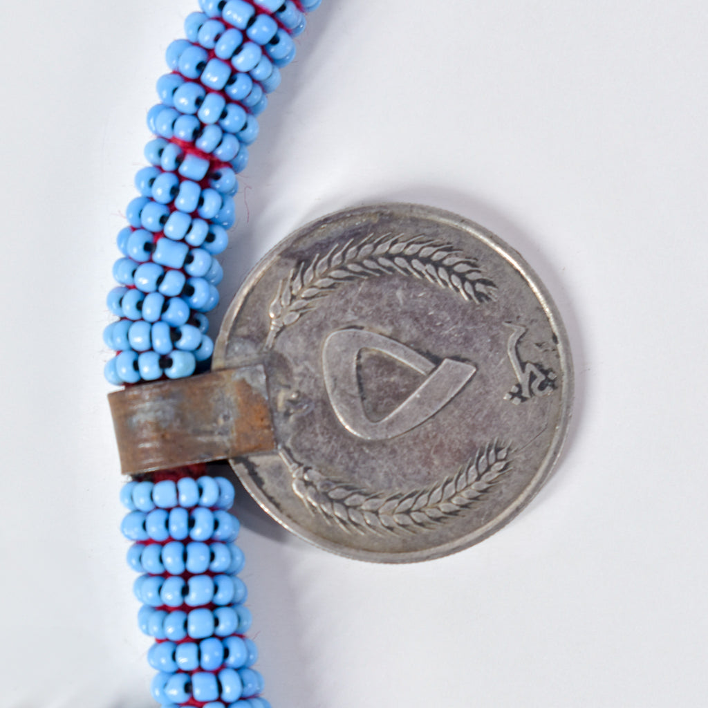 Afghanistan Kuchi Necklace with Rectangular and Coin Pendants
