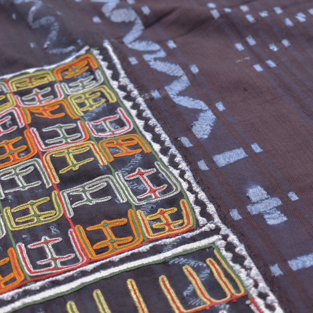 Wodaabe Bororo Indigo Embroidered Textile 40x60 inches