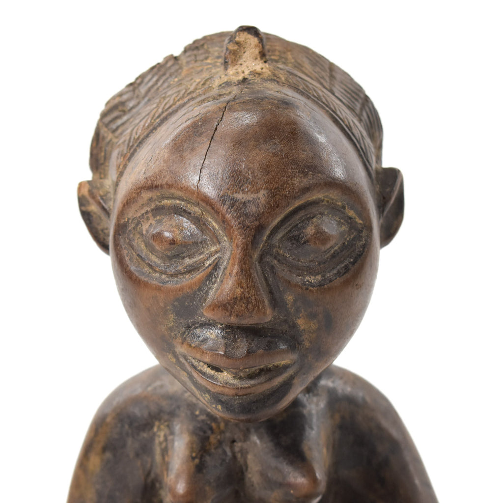 Luba Seated Female Bowl Bearer Congo