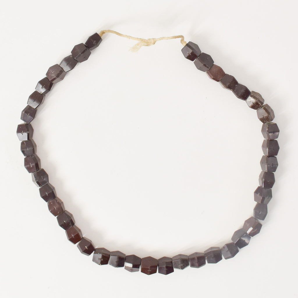 Bohemian Dark Burgundy Trade Beads 30 Inch