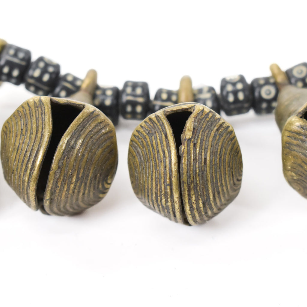 Black Yoruba Brass Bell Beads Nigeria