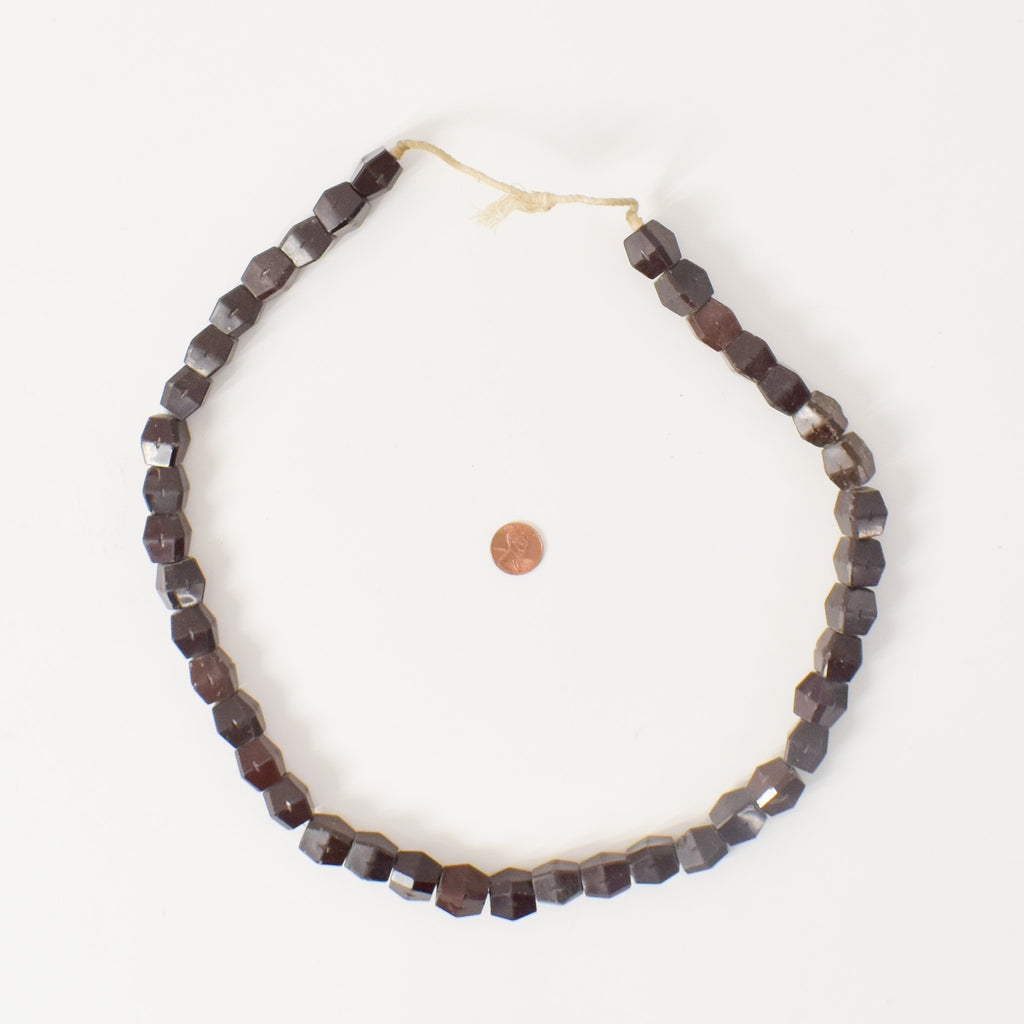Bohemian Dark Burgundy Trade Beads 30 Inch