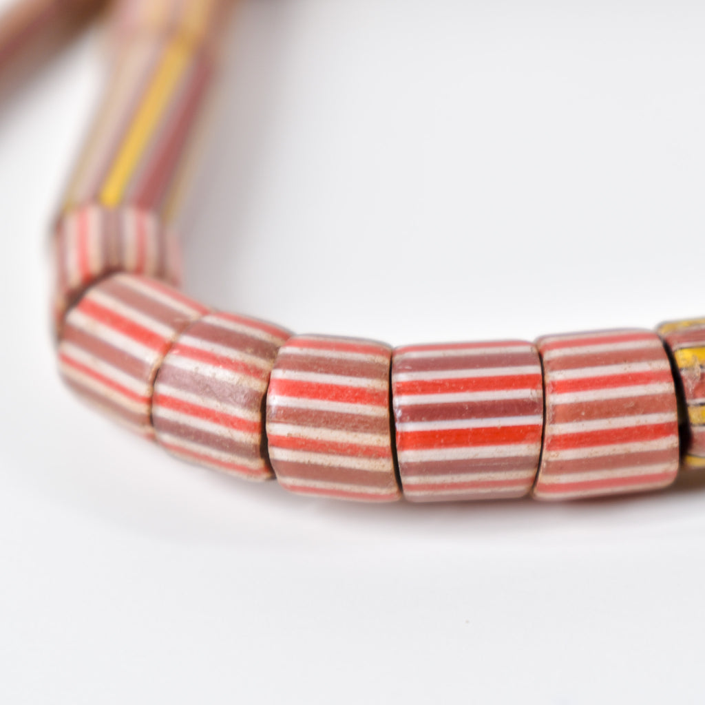 Striped Greenhearts Venetian Trade Beads