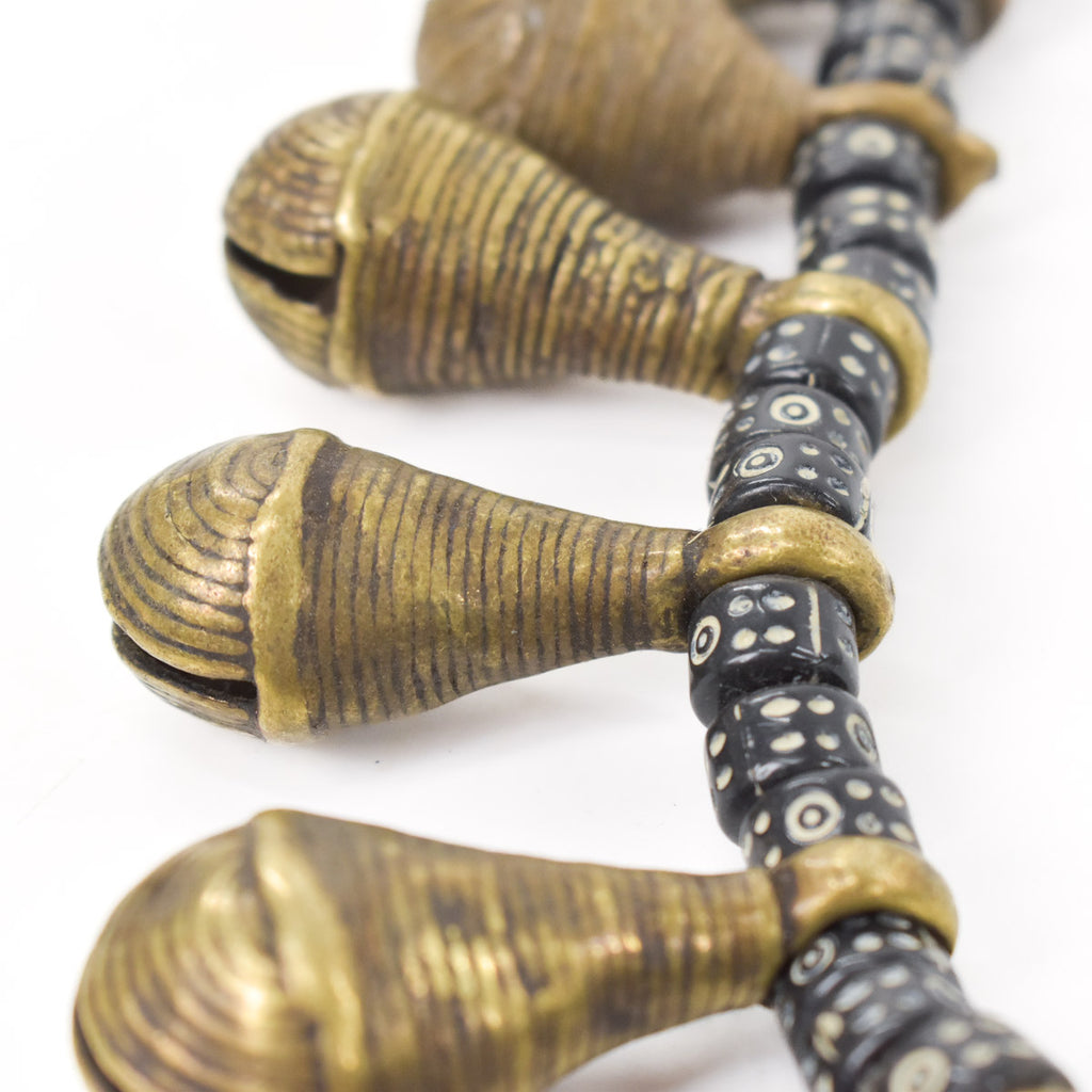 Black Yoruba Brass Bell Beads Nigeria