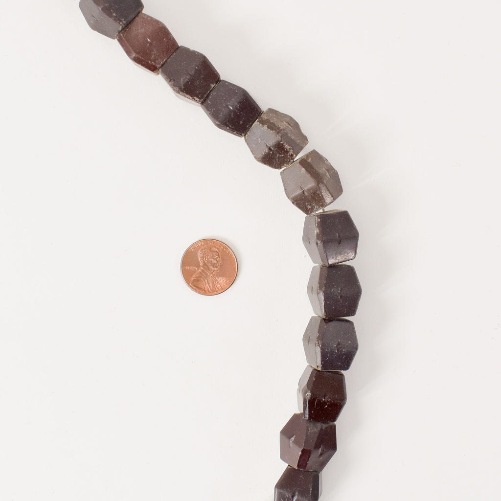 Bohemian Dark Burgundy Trade Beads 30 Inch