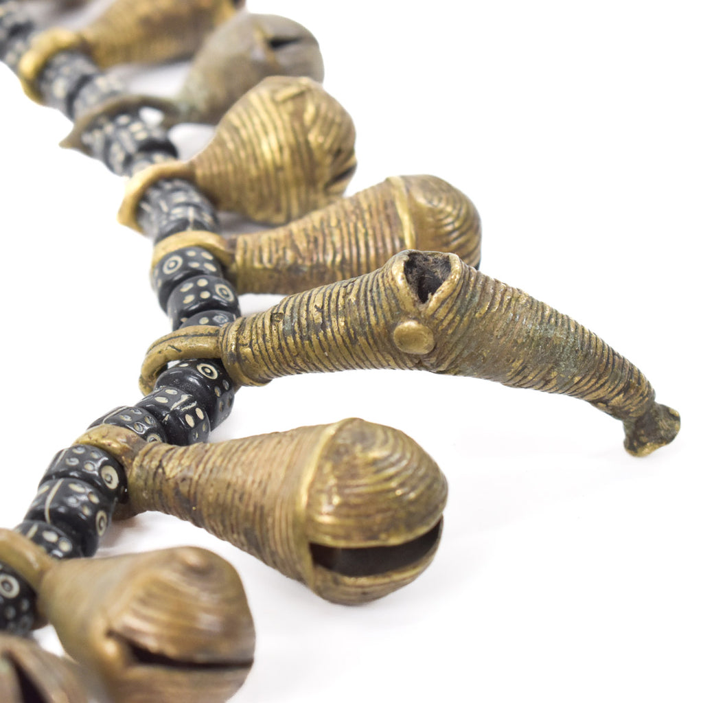 Black Yoruba Brass Bell Beads Nigeria