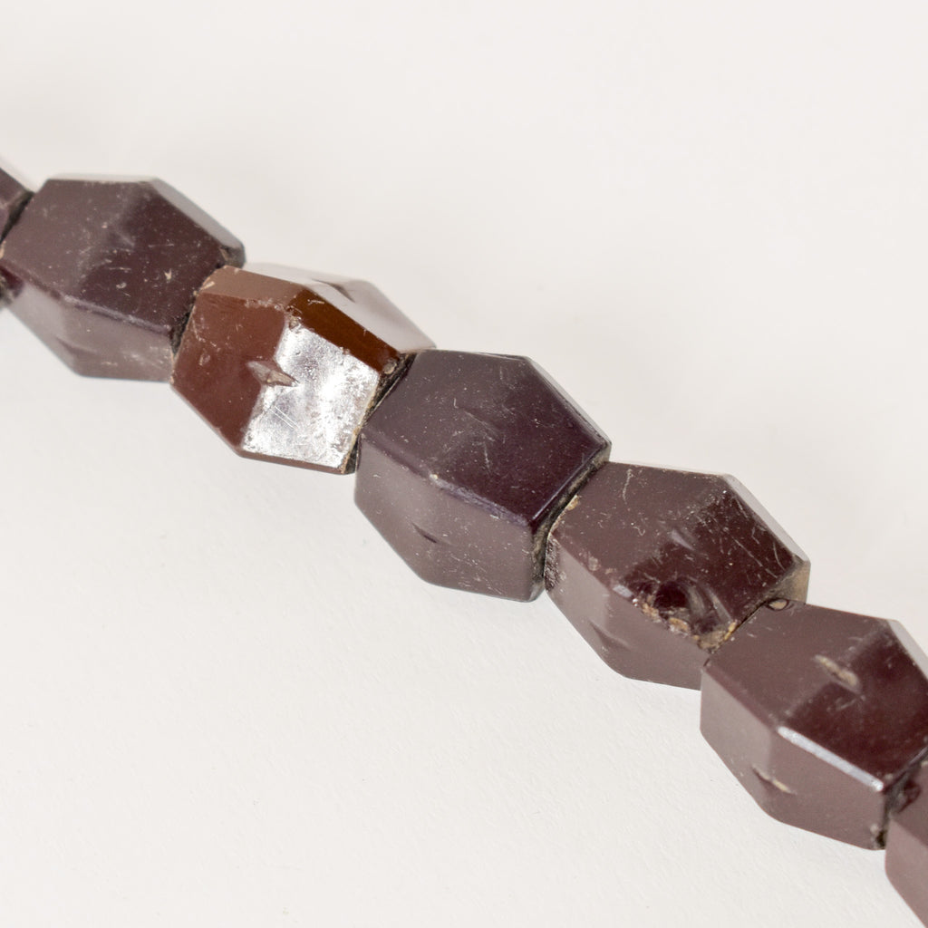 Bohemian Dark Burgundy Trade Beads 30 Inch