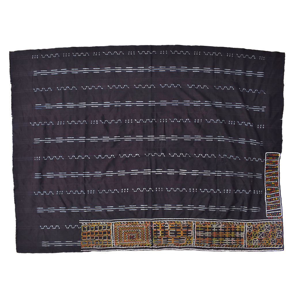 Wodaabe Bororo Indigo Embroidered Textile 60x44 inches