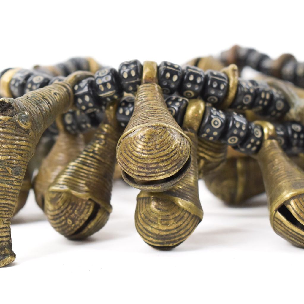 Black Yoruba Brass Bell Beads Nigeria