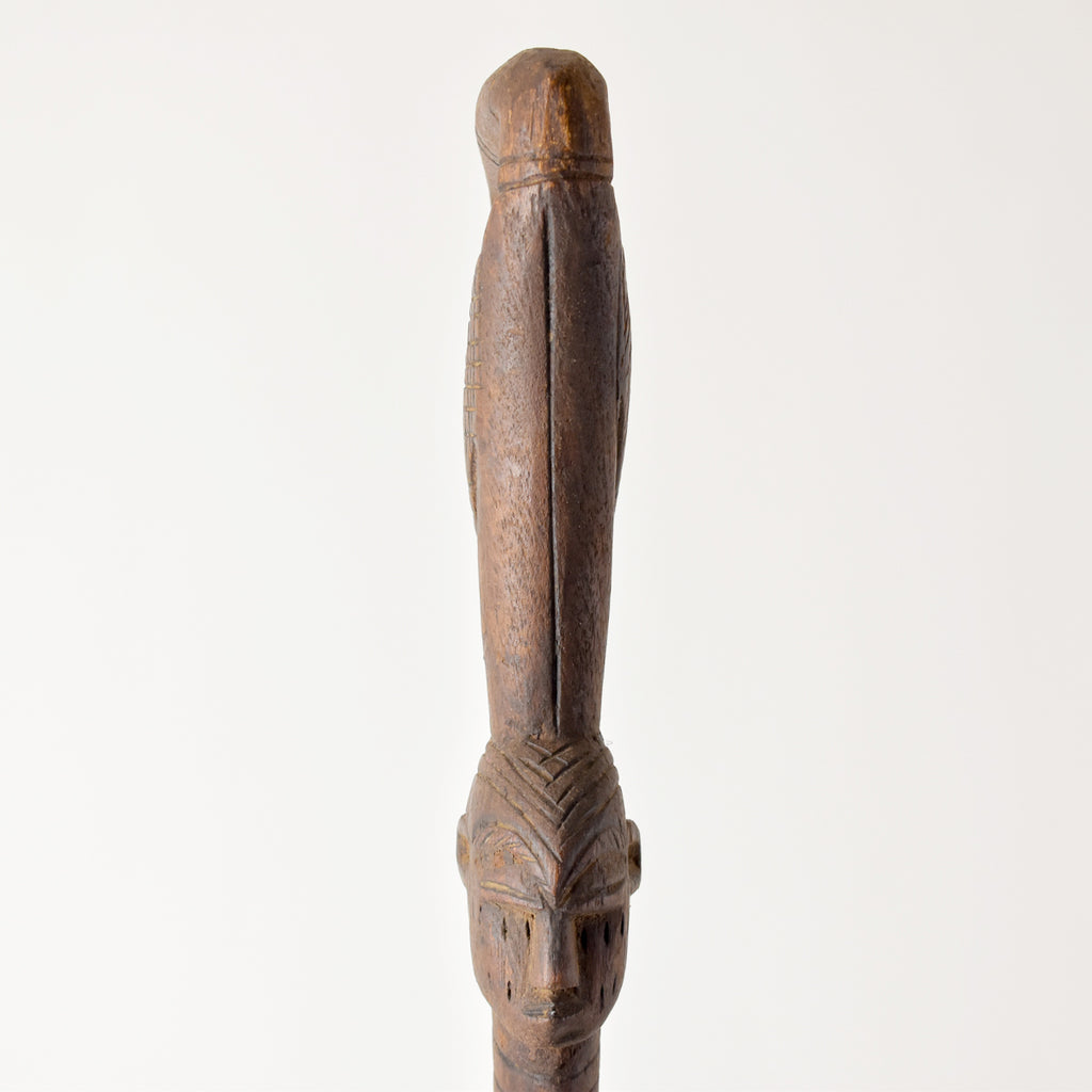 Dogon Figural Staff with Ibis Mali