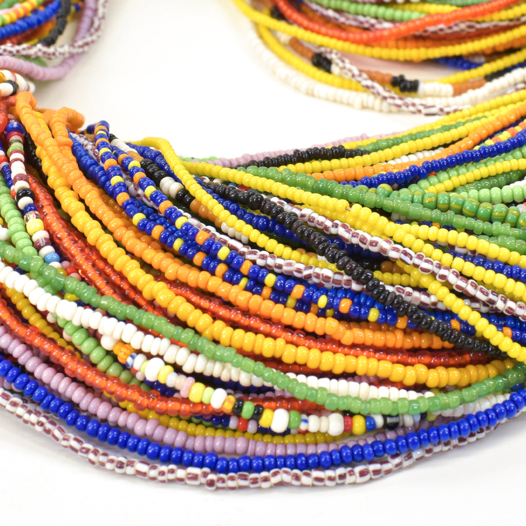 Multicolor Baule Tamba Seed Beads Necklace