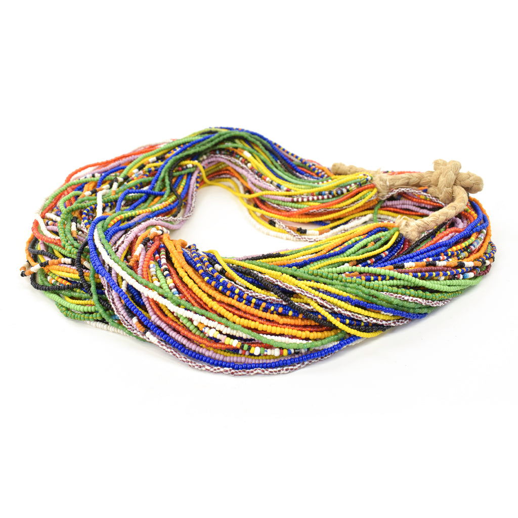 Multicolor Baule Tamba Seed Beads Necklace