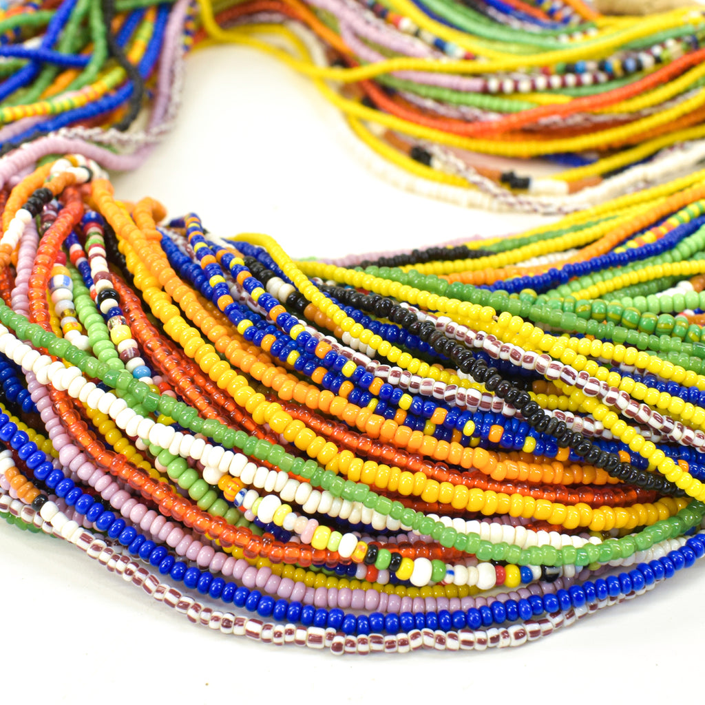 Multicolor Baule Tamba Seed Beads Necklace