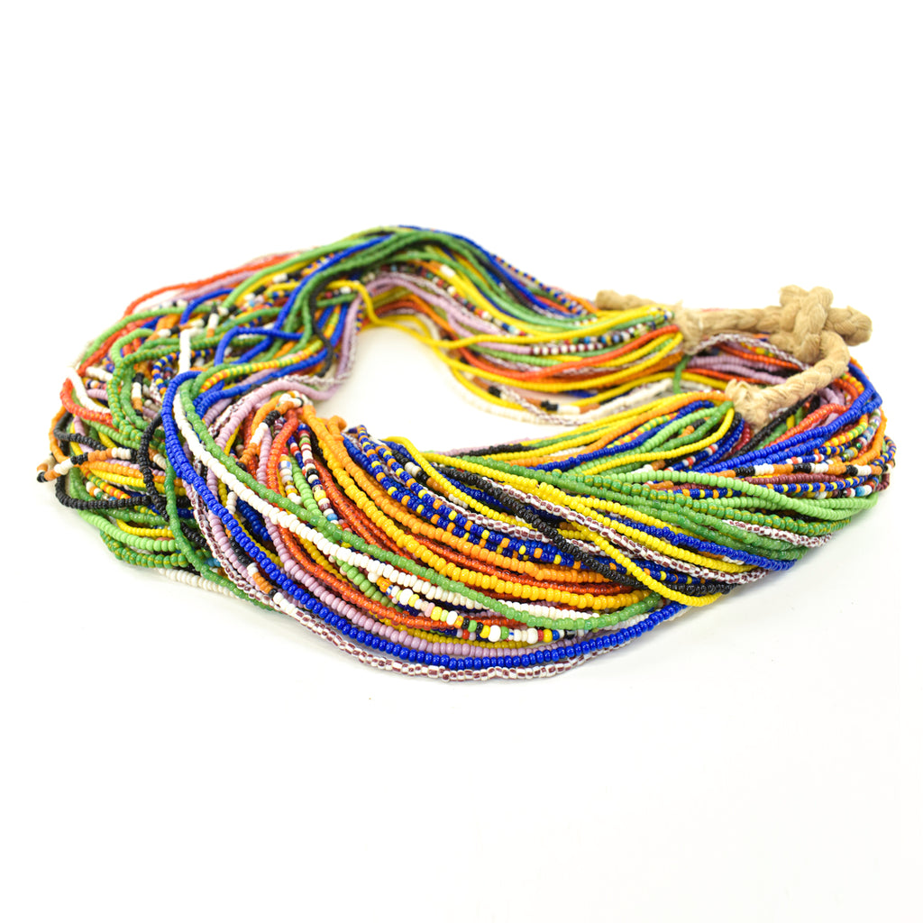 Multicolor Baule Tamba Seed Beads Necklace