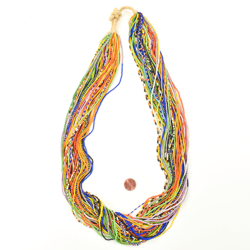 Multicolor Baule Tamba Seed Beads Necklace