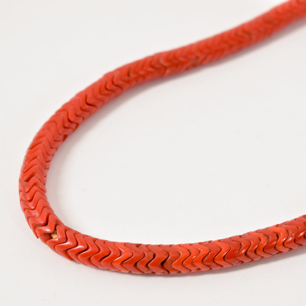 Snake Interlocking Red Trade Beads