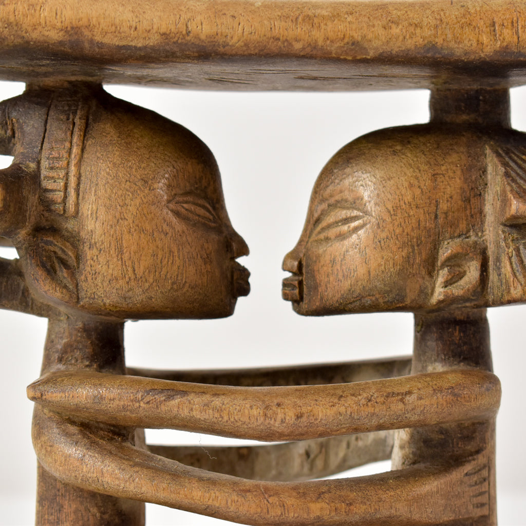 Luba Figural Couple Miniature Headrest Congo