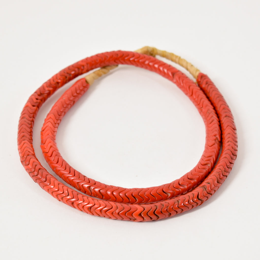 Snake Interlocking Red Trade Beads