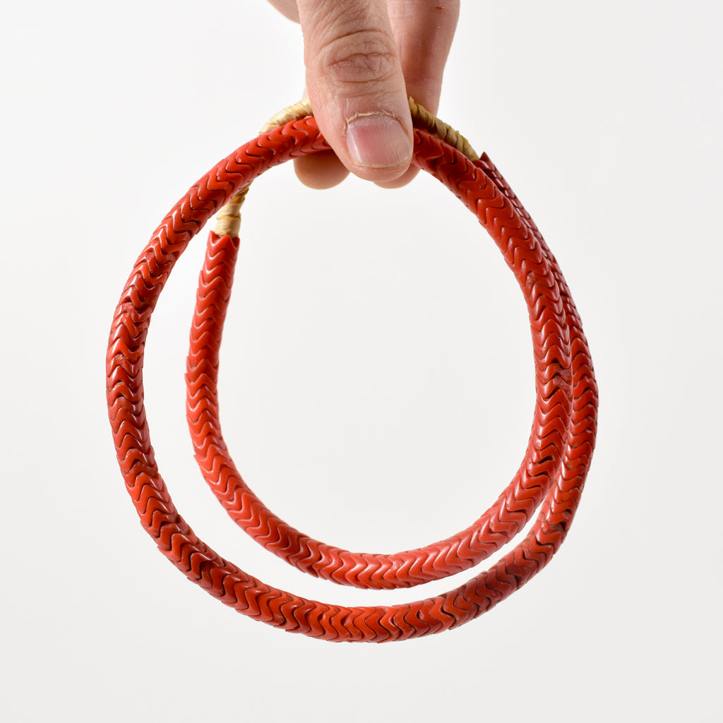 Snake Interlocking Red Trade Beads