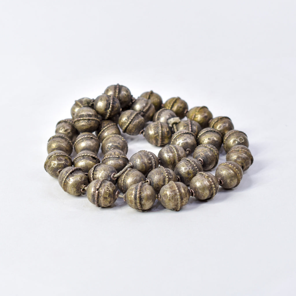 Old Ethiopian Silver Colored Trade Beads